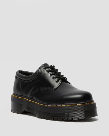 Men's Dr Martens 8053 Leather Platform Oxfords Shoes Black | AU 613BEX